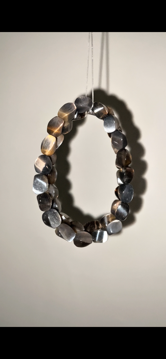 TQ Black Skeleton Moonstone Twist Cube