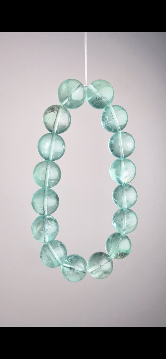 TQ Rainbows In Mint Green Fluorite