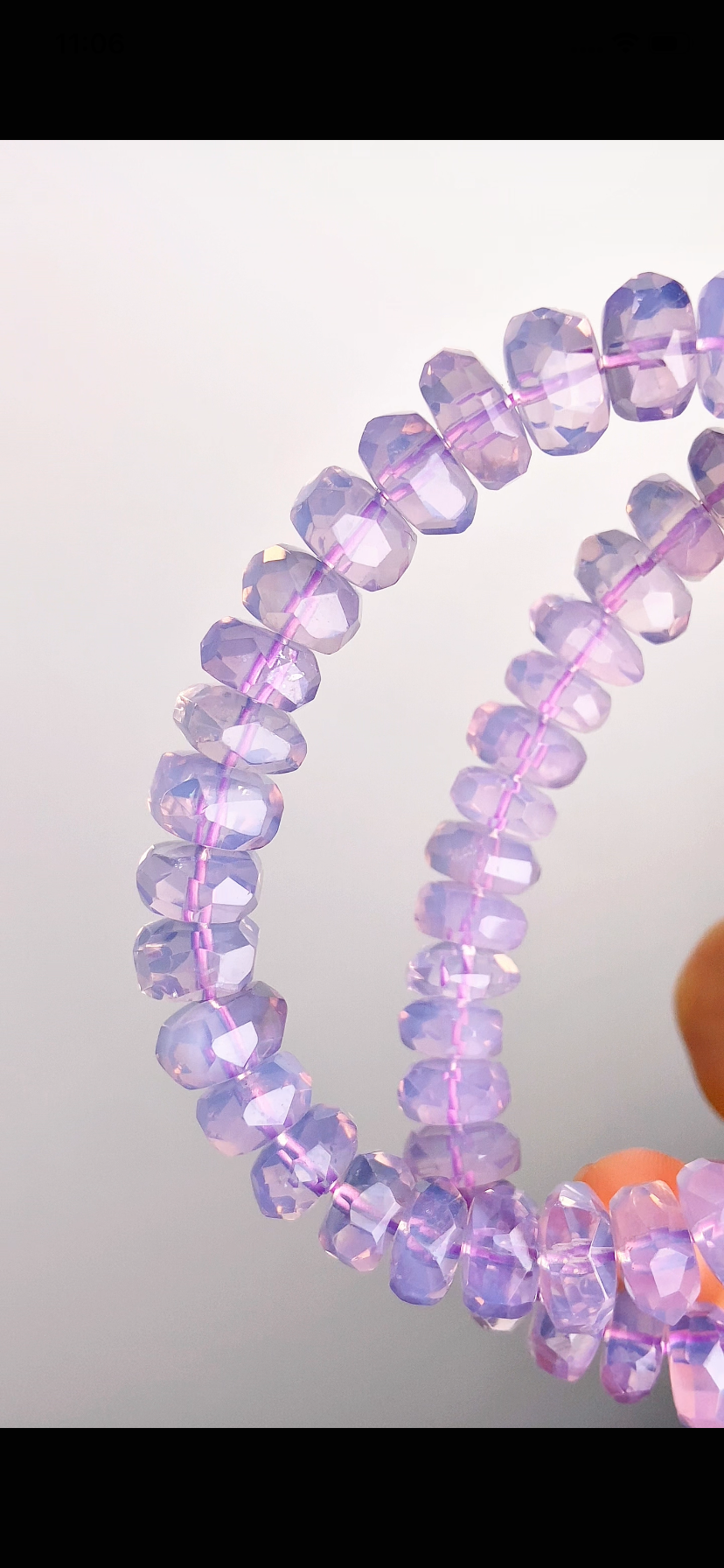 TQ Lavender Moon Quartz Faceted Donut