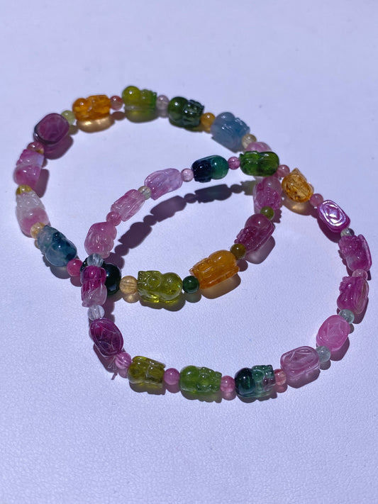 042 Colorful Tourmaline Pixiu