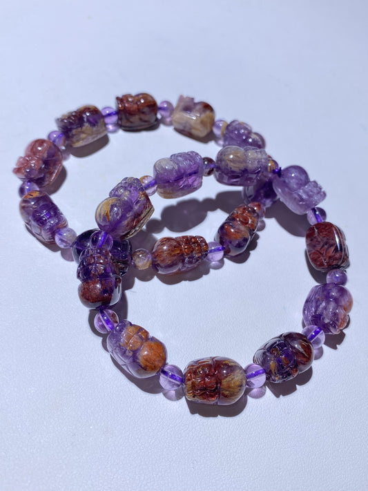 119 Purple Garden Quartz Pixiu